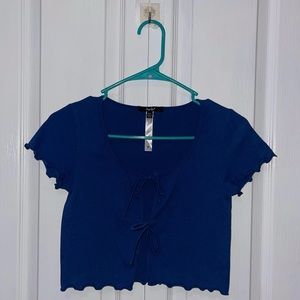 Blue Crop Top